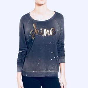 Sundry | Shine Golden Sequin Sweatshirt Size 2